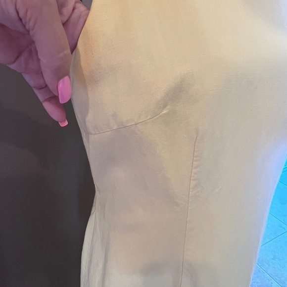 Worthington Yellow two -piece linen blend embroidered maxi dress , Size 12 - Picture 15 of 15